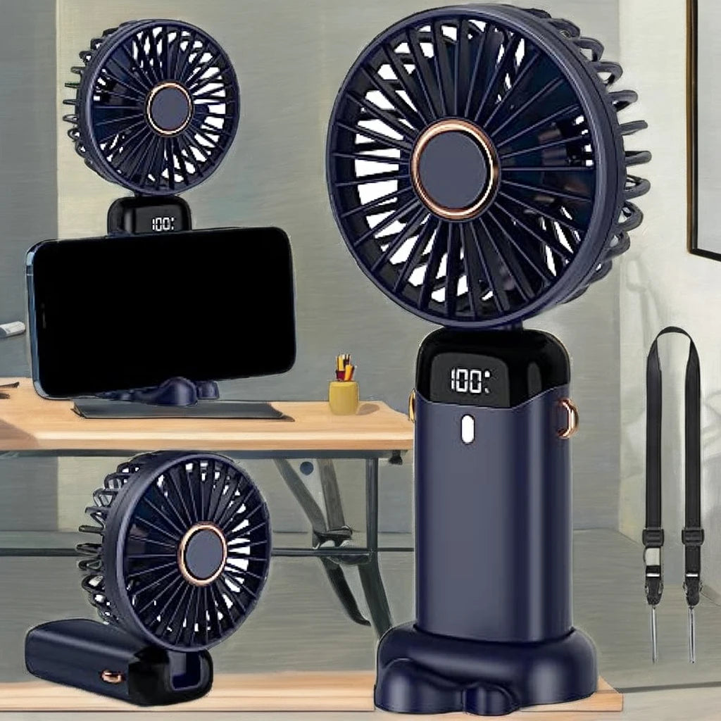 Ventilateur Portable Digital & Pliable — GAIA 🌫️